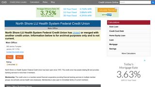 North Shore LIJ Health System Federal Credit Union (Closed)