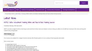 NSPCC Safer recruitment training Online and face-to-face training ...