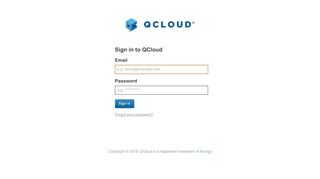 QCloud Operations: Sign In