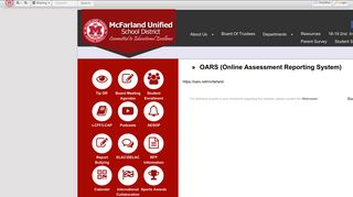 OARS (Online Assessment Reporting System) • Page - McFarland USD