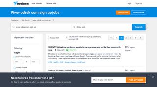 Www odesk com sign up Jobs, Employment | Freelancer
