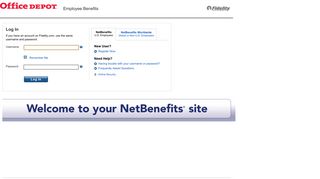 NetBenefits Login Page - Office Depot - Fidelity Investments