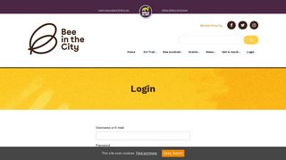 Login - Bee in the City 2018 : Bee in the City 2018