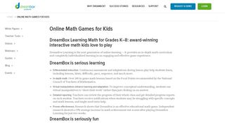 Online Math Games for Kids - DreamBox Learning