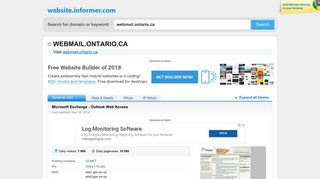 webmail.ontario.ca at WI. Microsoft Exchange - Outlook Web Access