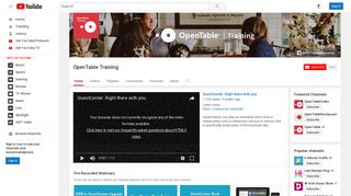 OpenTable Training - YouTube