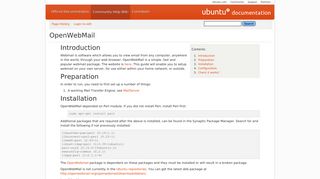 OpenWebMail - Community Help Wiki - Ubuntu Documentation