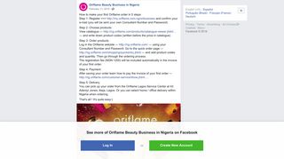How to make your first Oriflame order in... - Oriflame Beauty Business ...