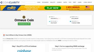 Ormeus Coin - Price, Wallets & Where To Buy in 2018 - Coin Clarity