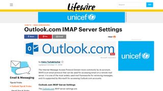 Outlook.com IMAP Server Settings - Lifewire