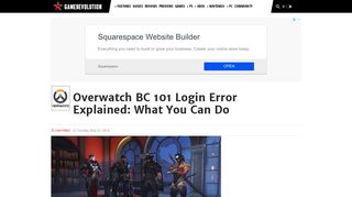 Overwatch Error 101 Ps4 Login And Support