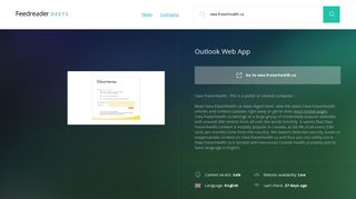 Get Owa.fraserhealth.ca news - Outlook Web App - Deets Feedreader
