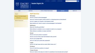 Self Service - Emory University