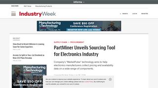 PartMiner Unveils Sourcing Tool for Electronics Industry | IndustryWeek