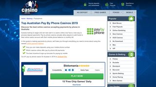 Top Pay by Phone Casinos 2019 - Pay with Your Bill & Play