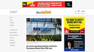 Account opening restarts at Paytm Payments Bank after RBI nod