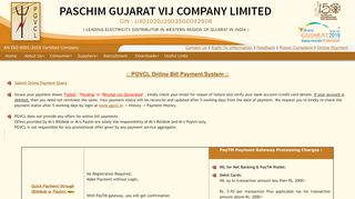 Online Payment - Paschim Gujarat Vij Company Ltd.