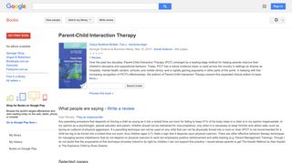 Parent-Child Interaction Therapy - Google Books Result