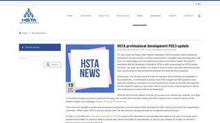HSTA professional development PDE3 update