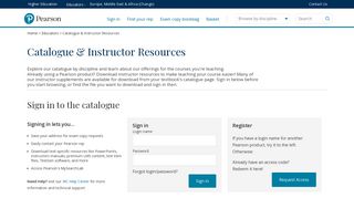 pearson instructor site