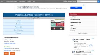 Peoples Advantage Federal Credit Union - Petersburg, VA