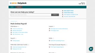 Perk Online Payroll : Helpdesk