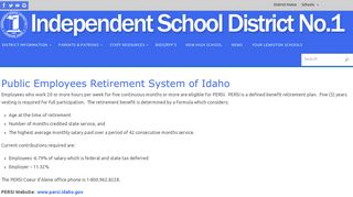 Public Employees Retirement System of Idaho – Independent School ...