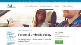 Personal Umbrella Insurance | RLI Corp