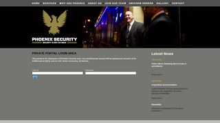 Private Portal Login Area - Phoenix Security