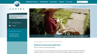 Piedmont Community Health Plan | Centra Health - Central Virginia's ...