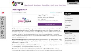 Pink Bingo Player Reviews and Exclusive Offers - BingoPort