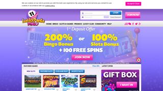 Online Bingo 20 Free Bingo Cards + 20 Free Spins | Lucky Pants ...