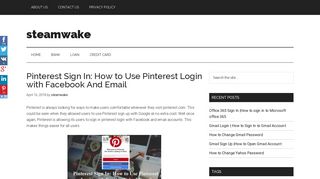 Pinterest Sign In: How to Use Pinterest Login with Facebook And Email