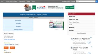 Platinum Federal Credit Union - Decatur, GA at 1059 Mistletoe Road