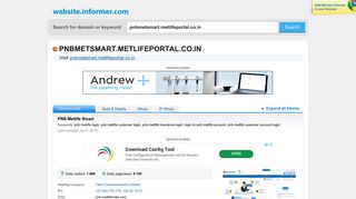 pnbmetsmart.metlifeportal.co.in at WI. PNB Metlife Smart