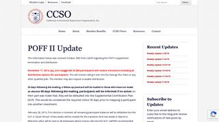POFF II Update | CCSO