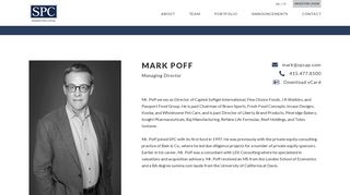 Mark Poff SPC Managing Director - Swander Pace Capital