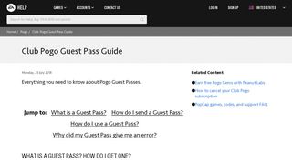 Pogo - Club Pogo Guest Pass Guide - EA Help