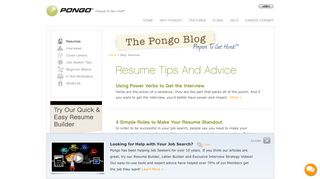 The Pongo Blog | Resumes | Pongo