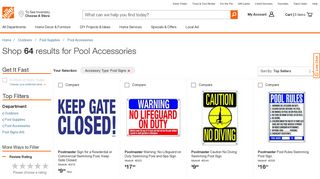 Pool Signs - Pool Accessories - Pools & Pool Supplies - The Home ...