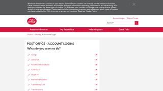 Post Office Credit Card Online Banking Login And Support