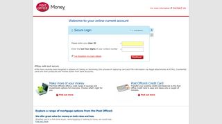 Post Office Online Banking | Login - Step 1 of 2