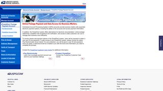 USPS - PostalOne! Postage Payment Account - USPS.com