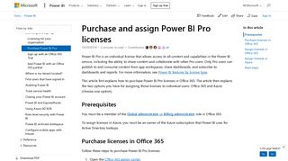 Purchase and assign Power BI Pro licenses - Power BI | Microsoft Docs