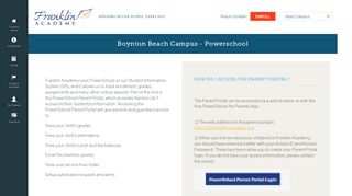 Powerschool Franklin Academy Boynton Beach Login And Support