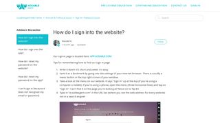 How do I sign into the website? – AceableAgent Help Center