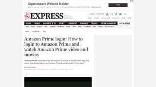 Amazon Prime login - Daily Express