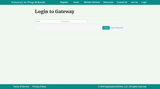 Login to Gateway - Gateway to Prep Schools