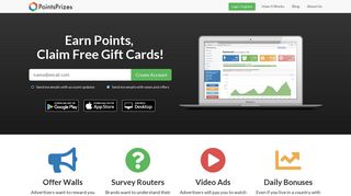 PointsPrizes - Earn Points, Claim Free Gift Cards!