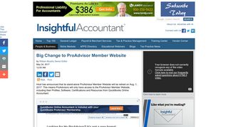 Big Change to ProAdvisor Member Website - insightfulaccountant.com